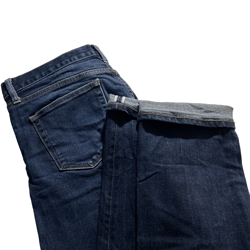 Uniqlo Men's Jeans Blue W32 L31.5 Selvedge Slim Fit Straight Leg Stretch Denim